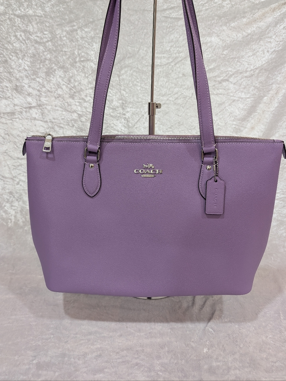 Coach Gallery Tote Lavender With Silver Hardware